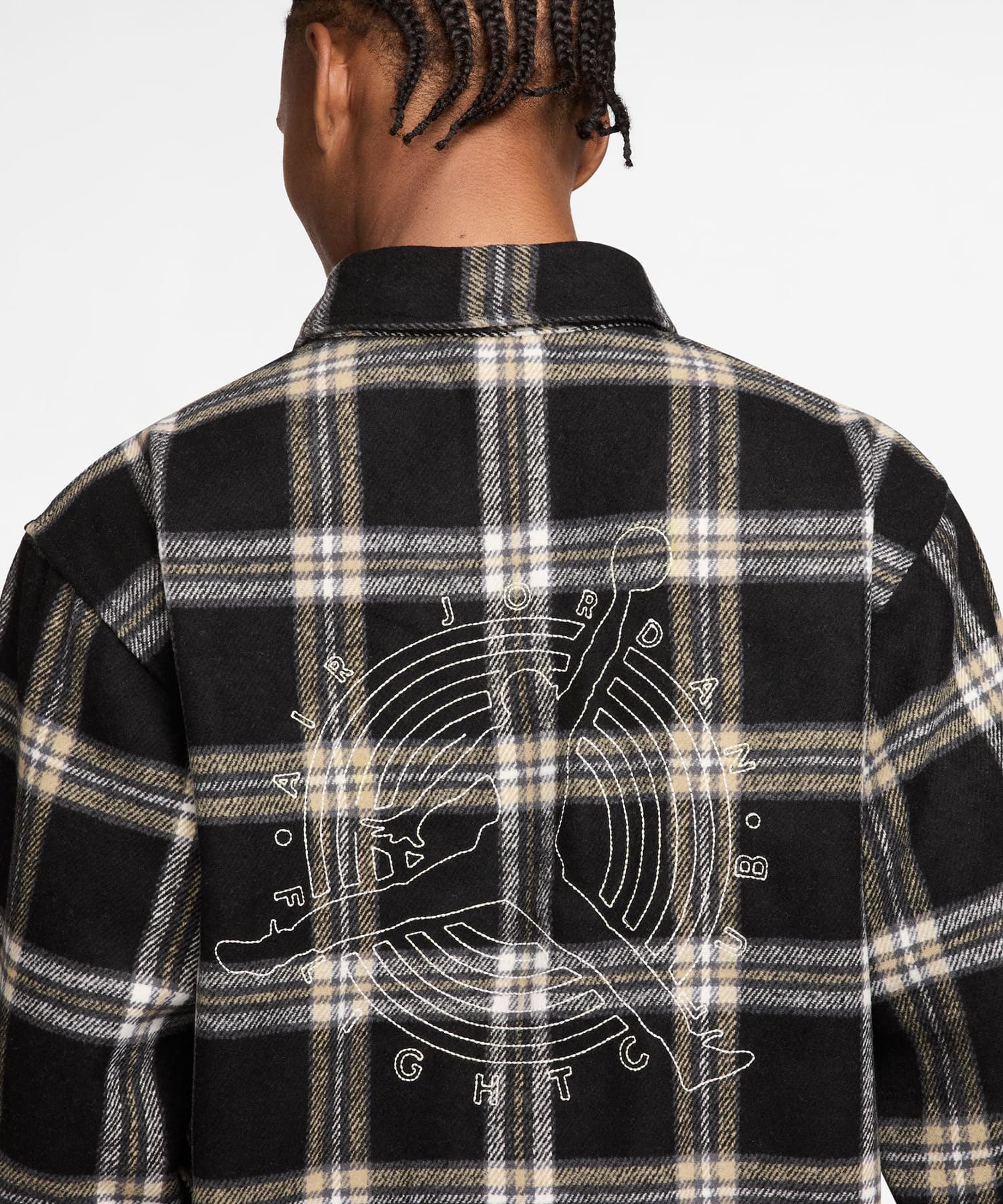 JORDAN BRAND M J FLT CLB FLANNEL SHIRT BLACKの画像
