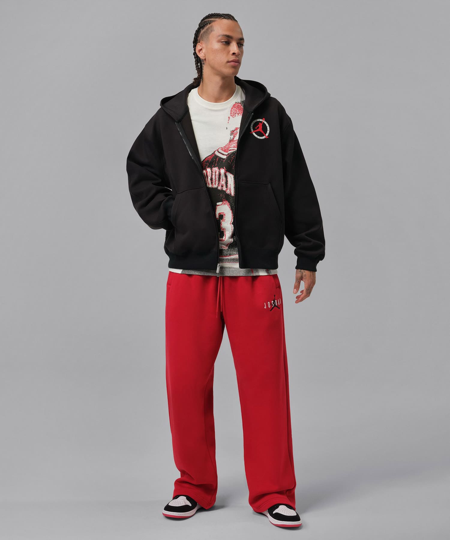 JORDAN BRAND M J FLT CLB KNIT FZ BLACKの画像