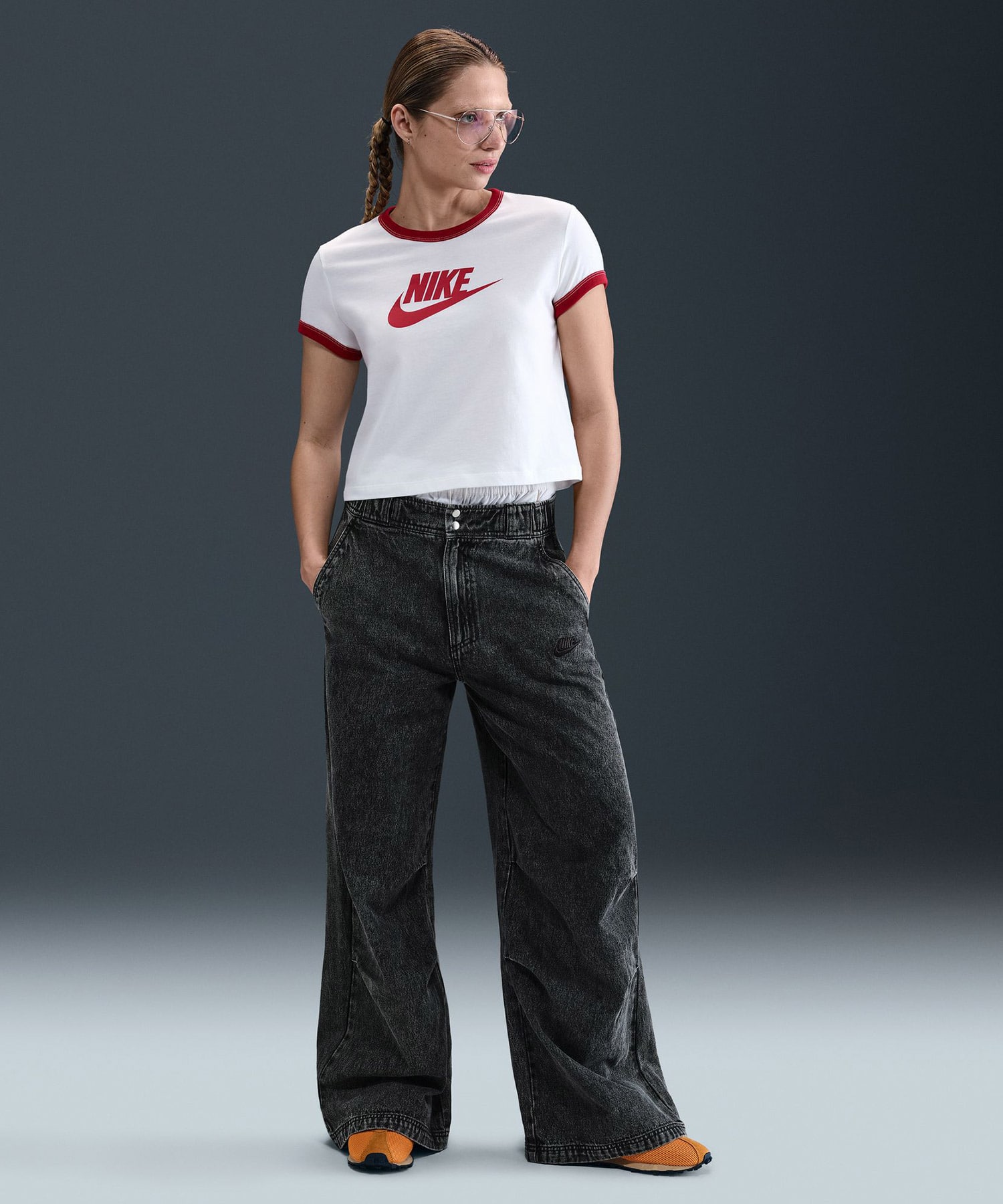 NIKE AS W NSW DENIM WVN PANT GCEL BLACKの画像