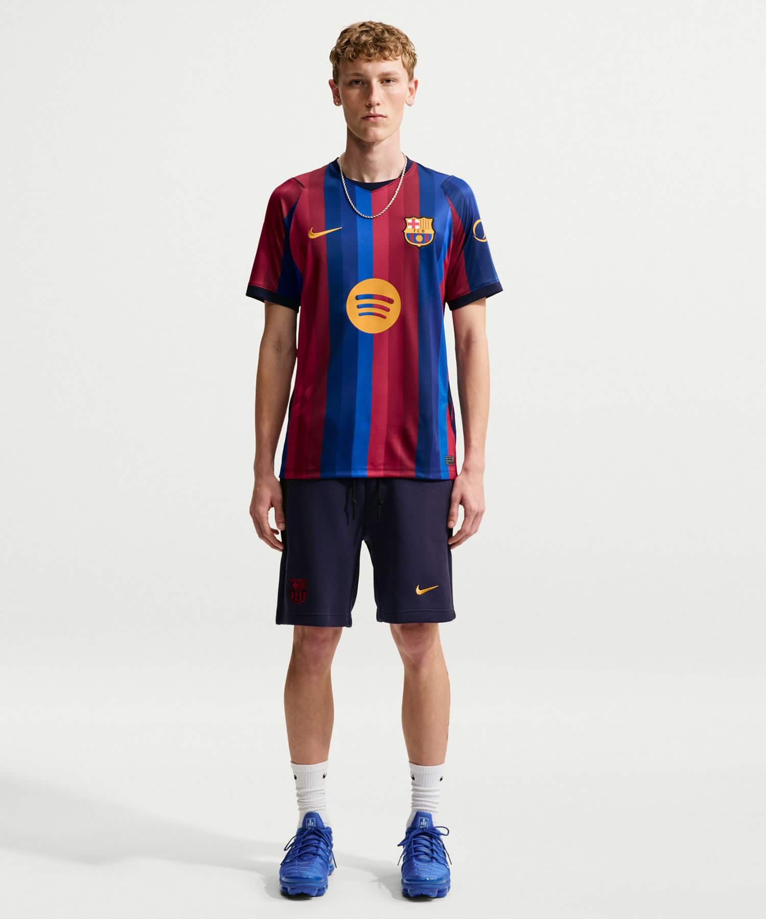 NIKE FCB M NK Dri-FIT Jersey SS Stadium Home DEEP GARNET/BLUE VOID/BLACKENED BLUEの画像