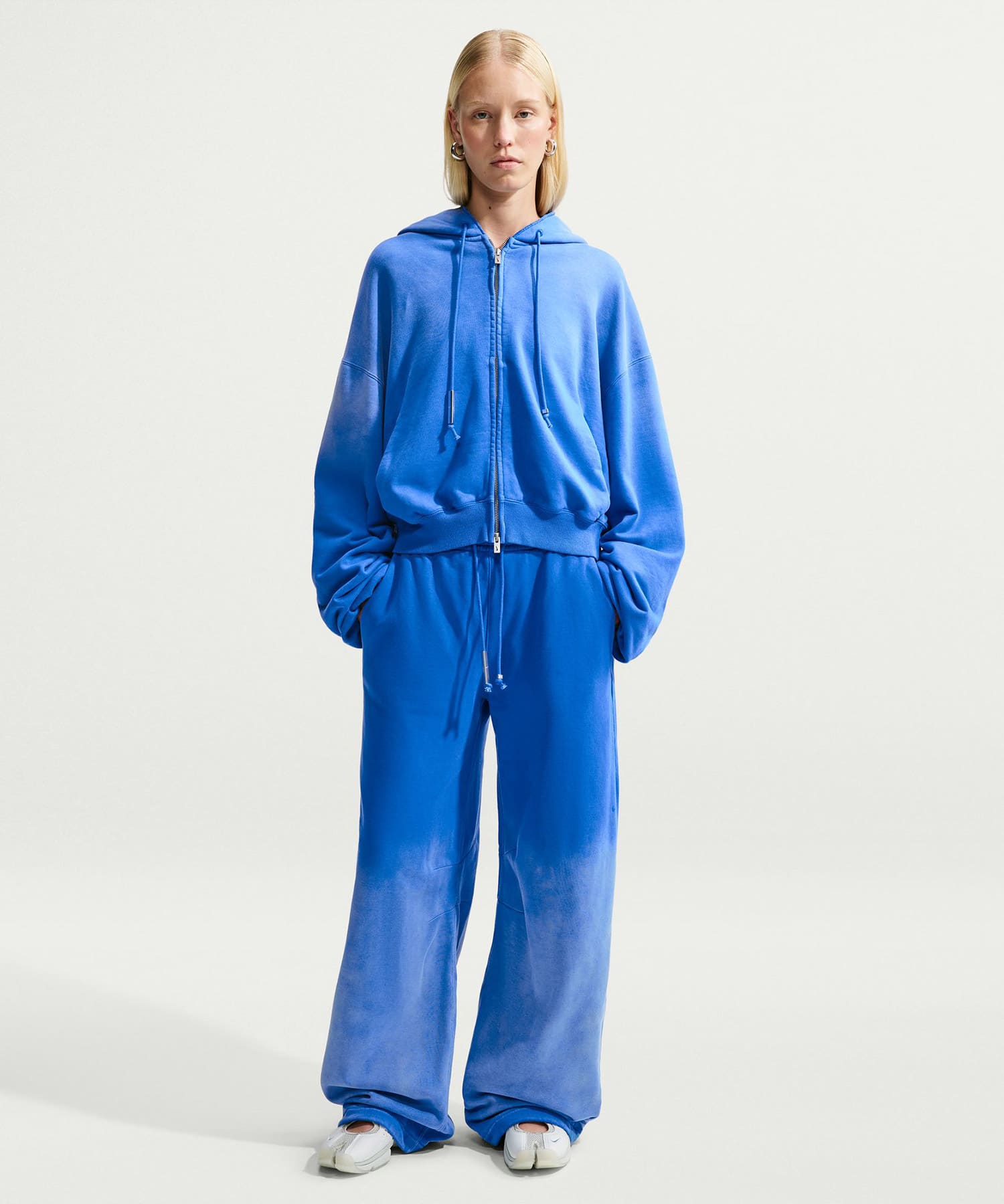NIKE W NRG NK STUDIO FLEECE PANT BLUEの画像