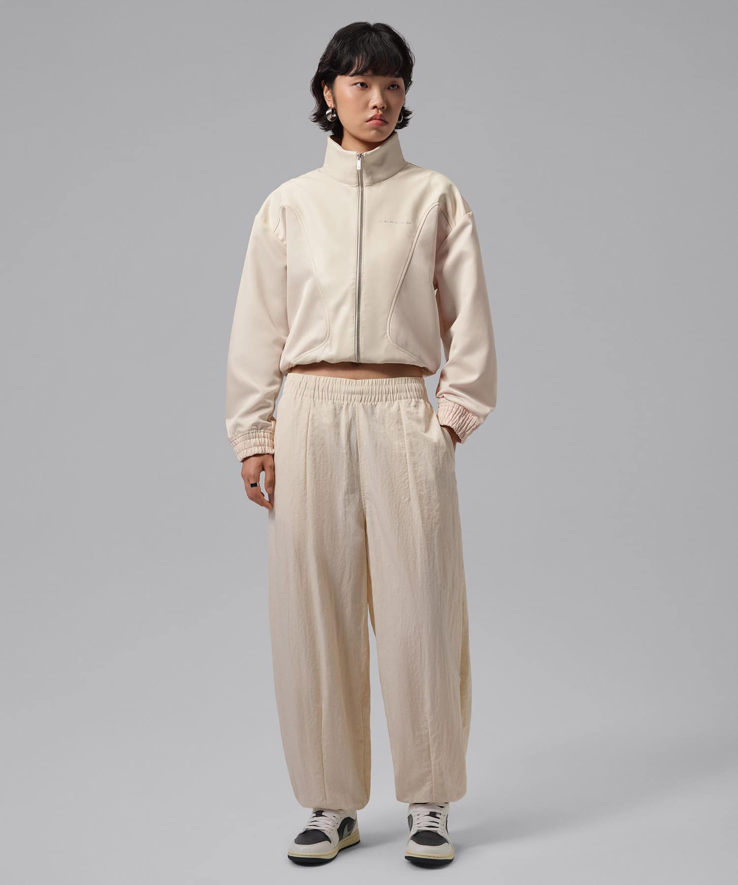 JORDAN BRAND AS W J FLT ICON FX LTHR JKT WHITEの画像