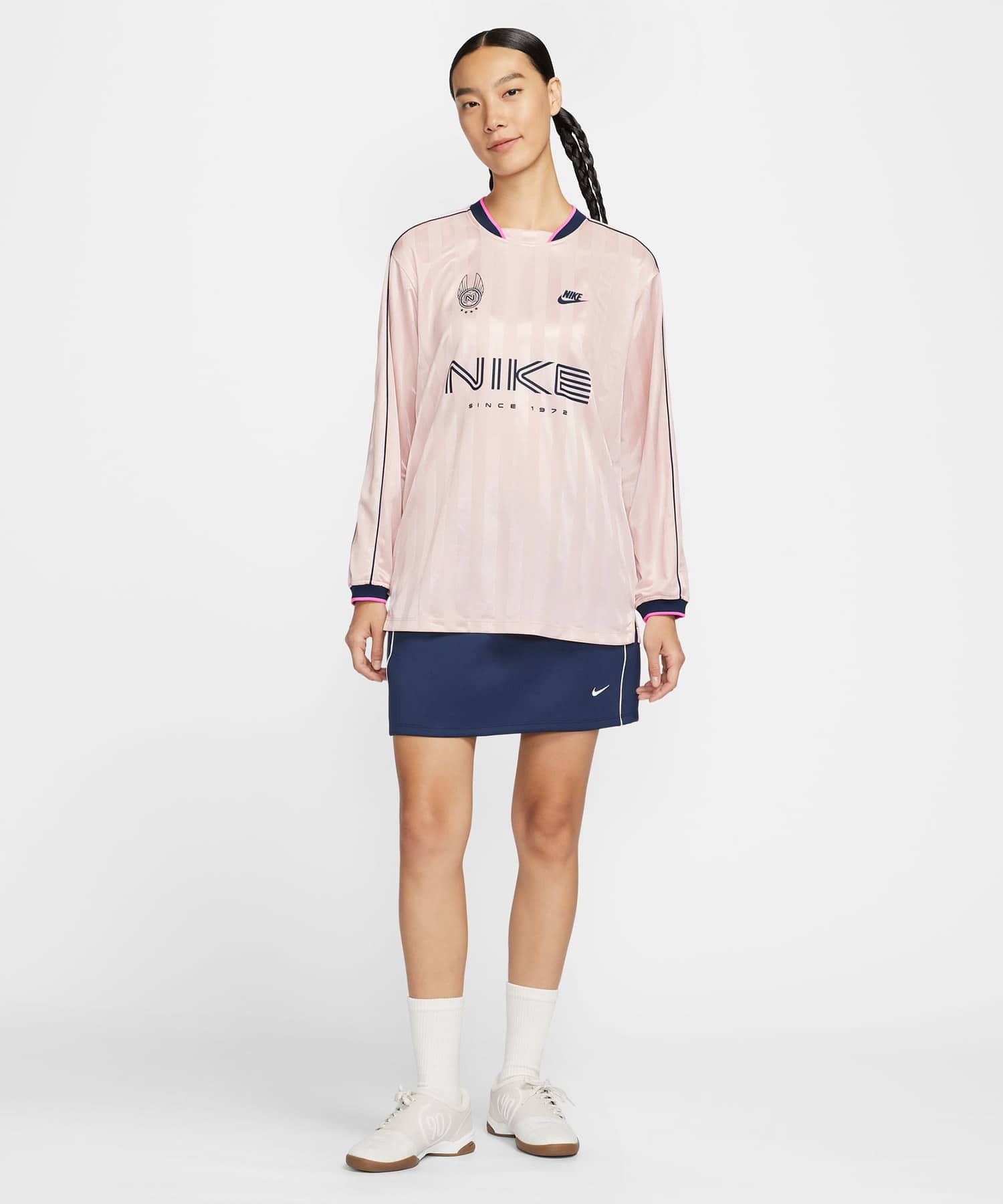 NIKE AS W NSW LS JERSEY SILT RED/MIDNIGHT NAVYの画像
