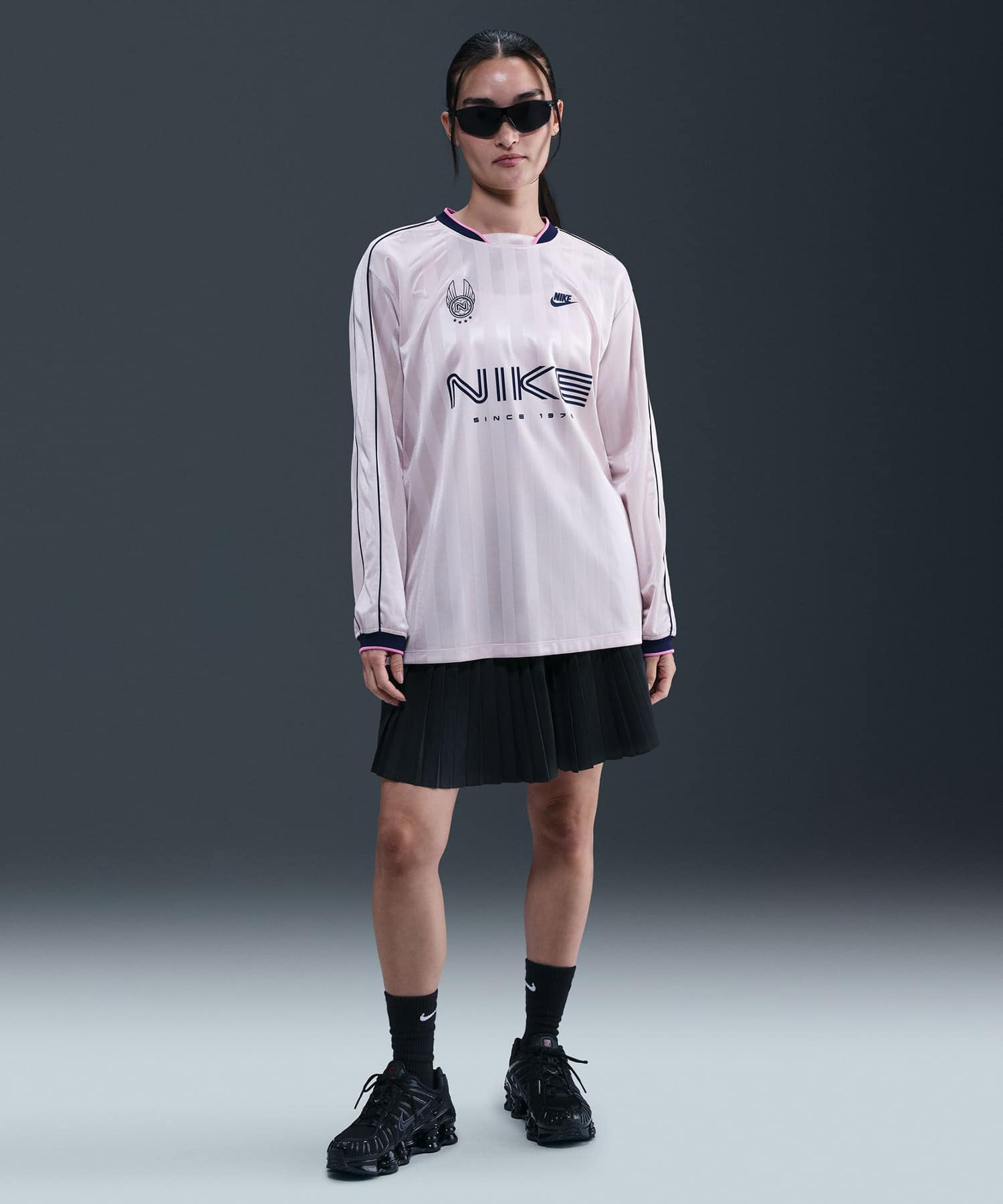 NIKE AS W NSW PLEATED SKIRT BLACKの画像