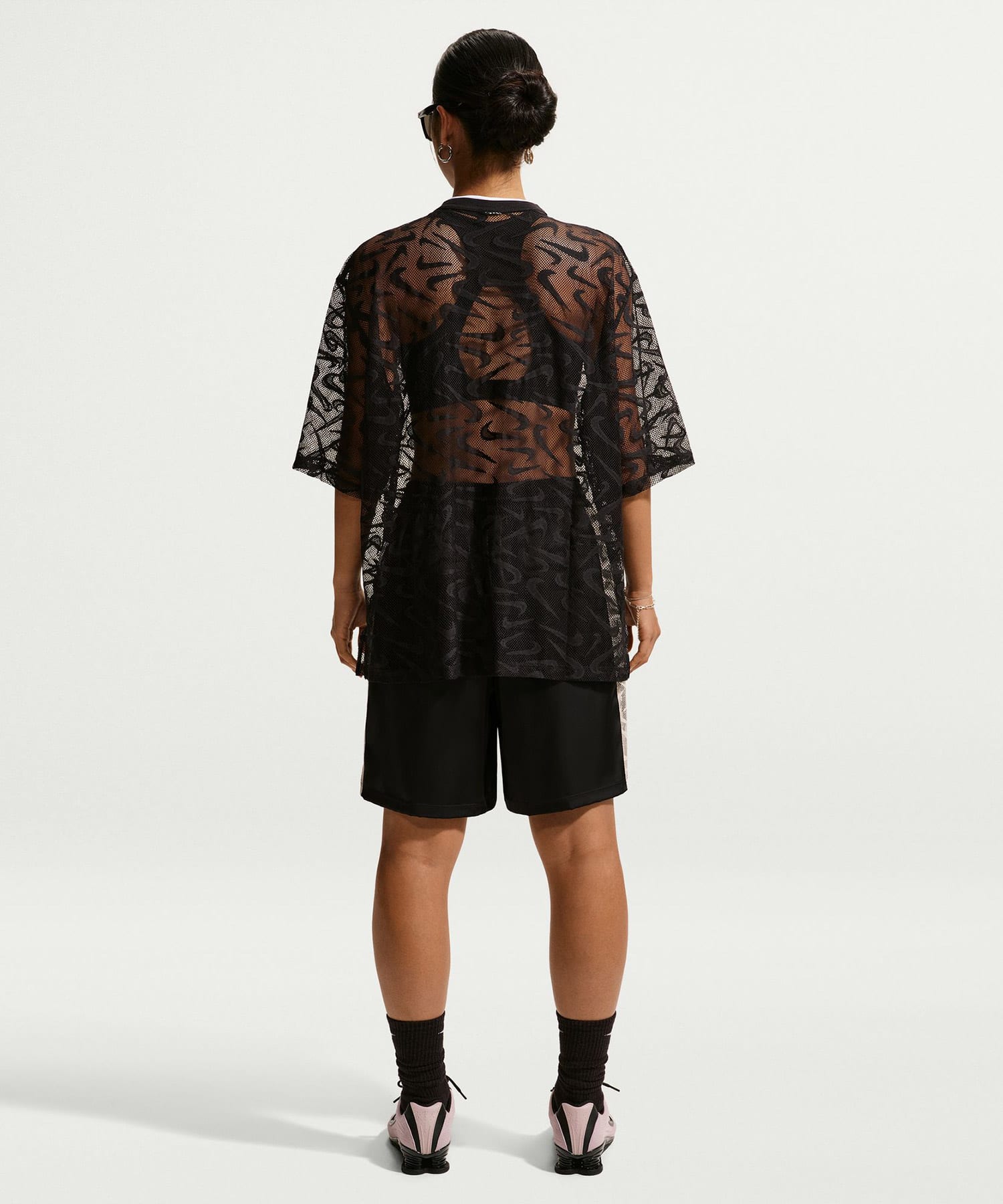 NIKE AS W NK CHILL WVN LACE JERSEY BLACKの画像