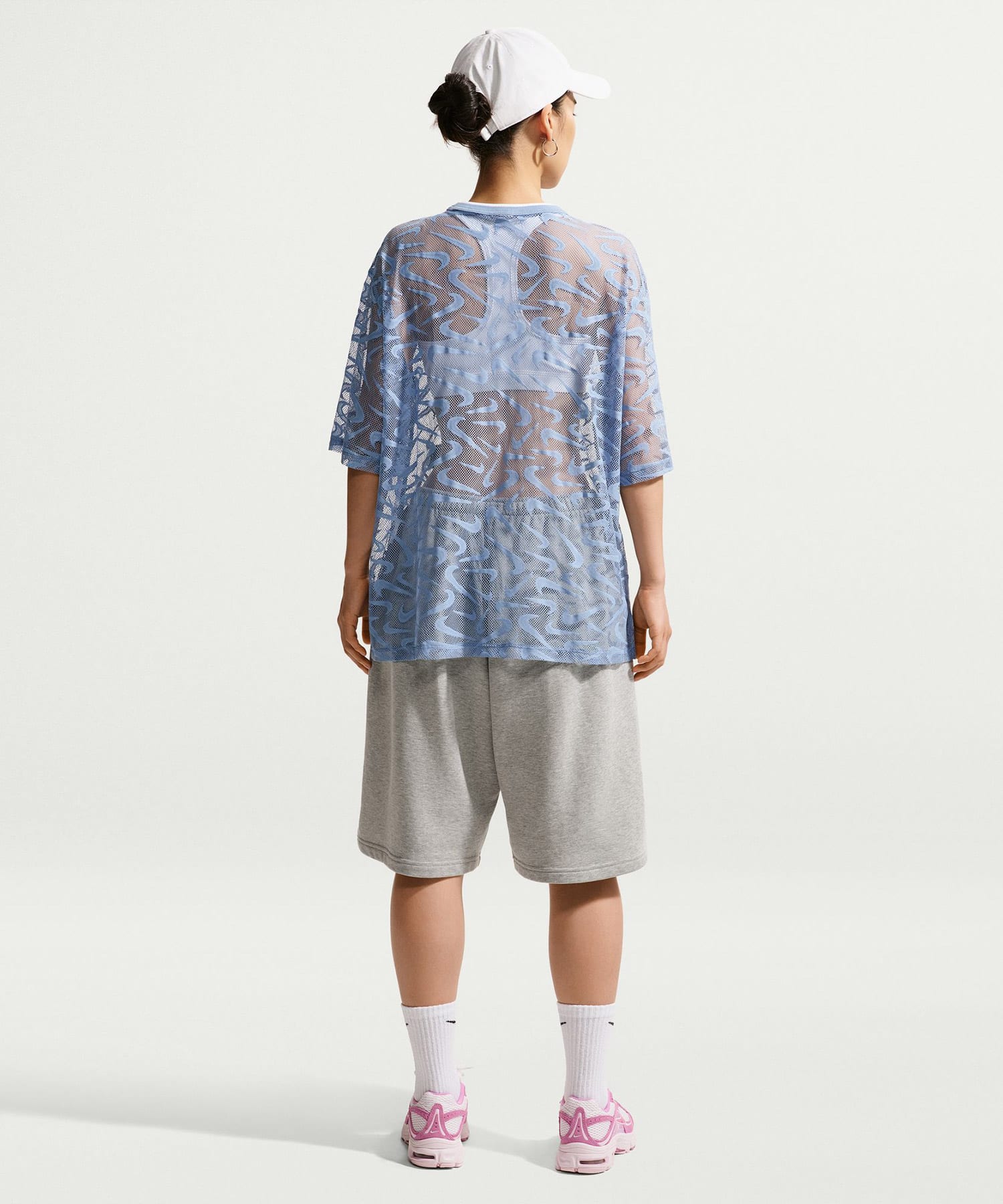 NIKE AS W NK CHILL WVN LACE JERSEY BLUEの画像