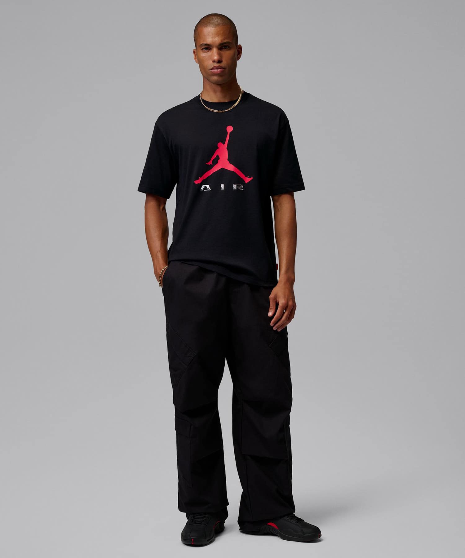 JORDAN BRAND M J BRK GFX SS CREW BLACKの画像