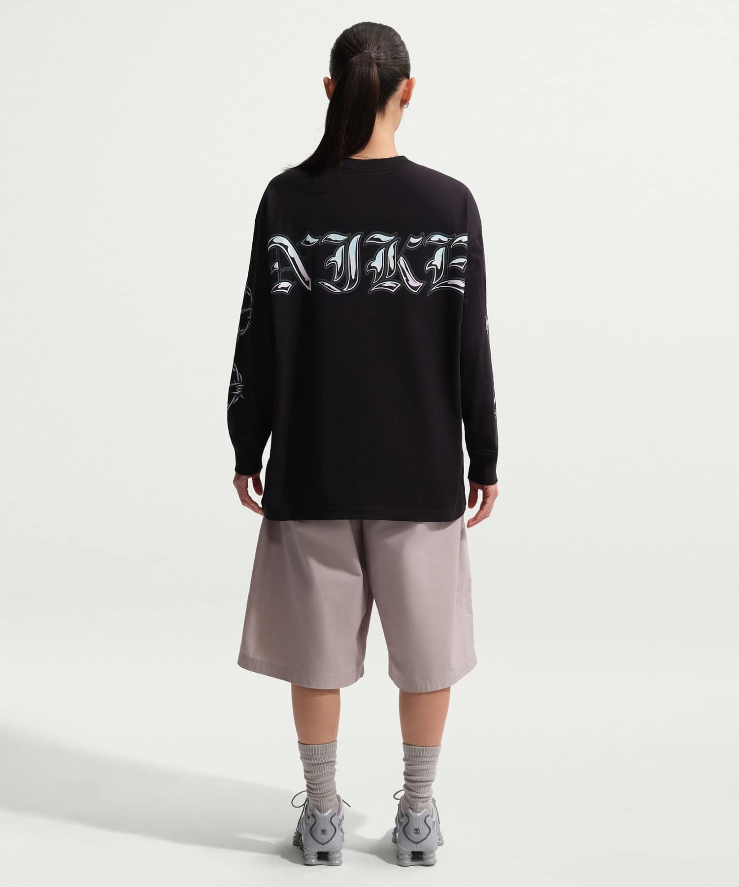 NIKE AS W NSW CLASSIC LS TEE BRB CH BLACKの画像