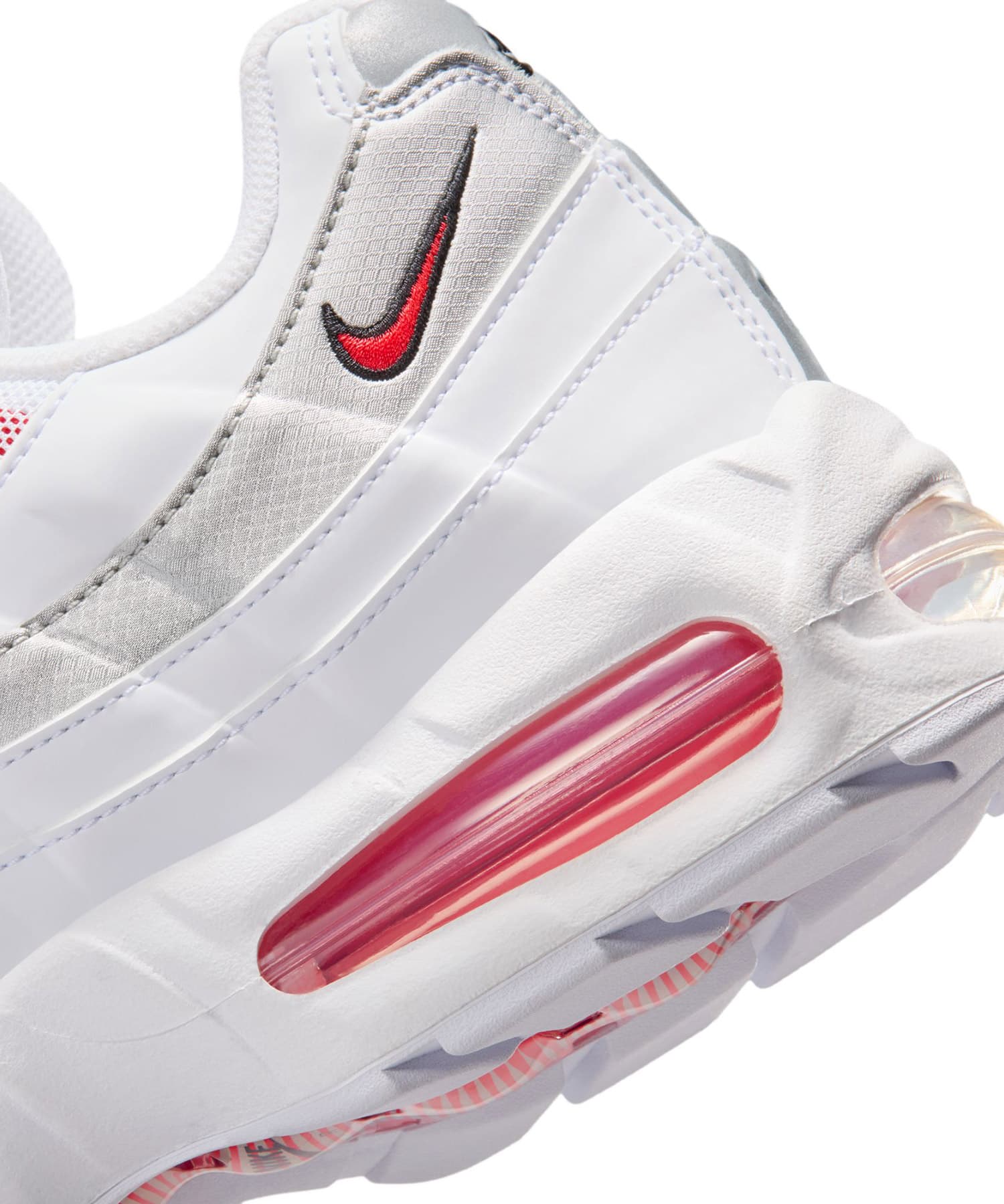 NIKE AIR MAX 95 BIG BUBBLE WHITE/SPEED RED-METALLIC SILVER-OBSIDIANの画像