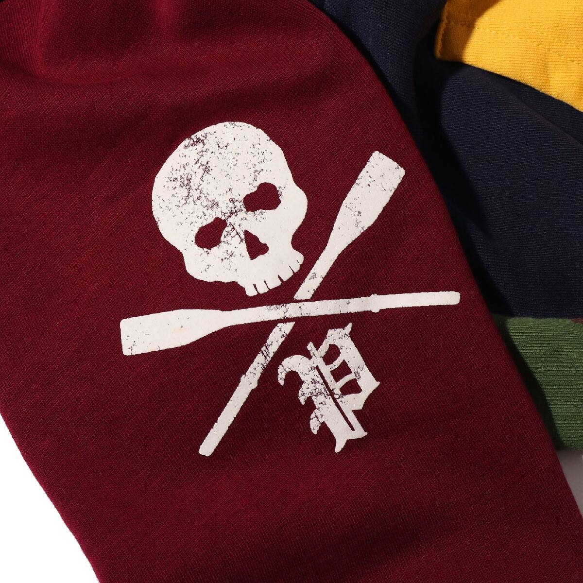 POLO RALPH LAUREN LSPOHOODM2-LONG SLEEVE-KNIT YELLOW MULTI 18HO-Iの画像