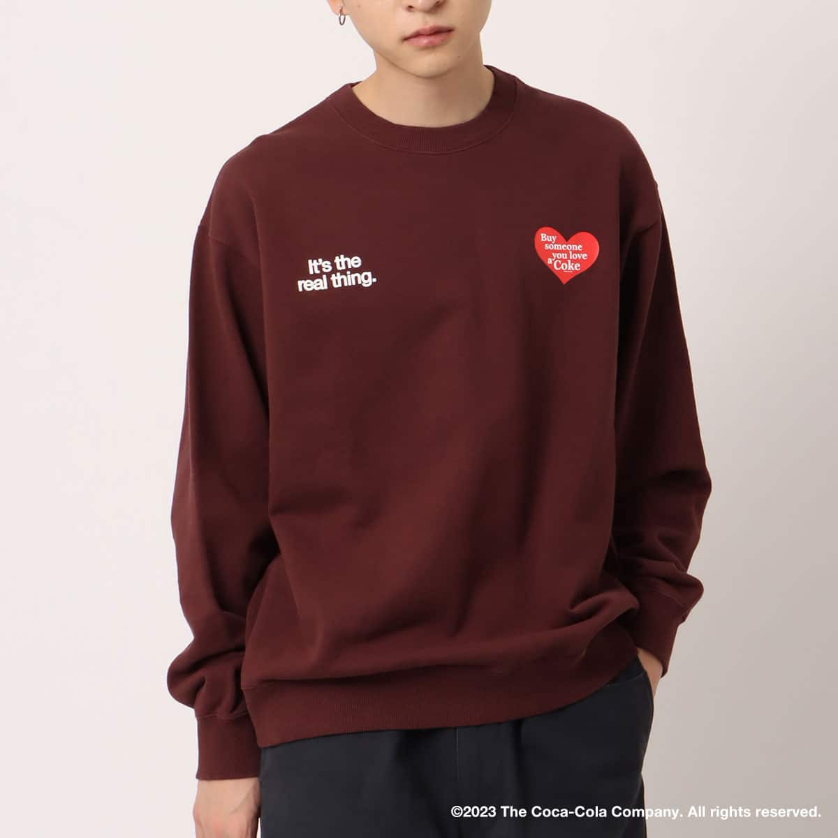 Coca Cola | atmos Crew Neck Sweatshirts BROWNの画像