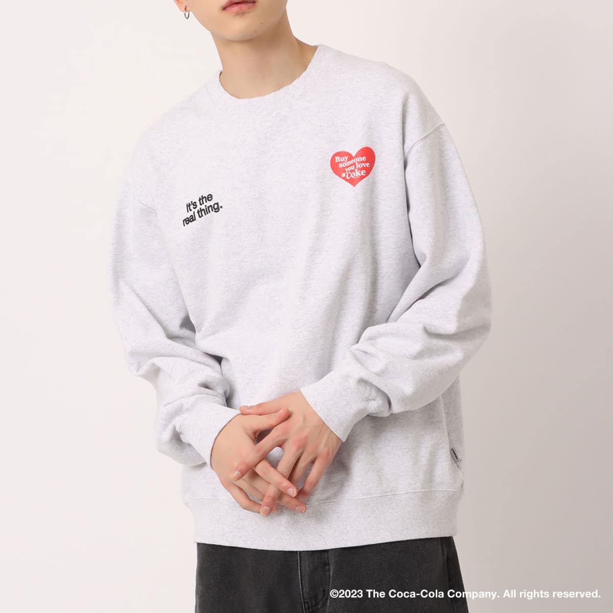 Coca Cola | atmos Crew Neck Sweatshirts GRAY 23HO-S