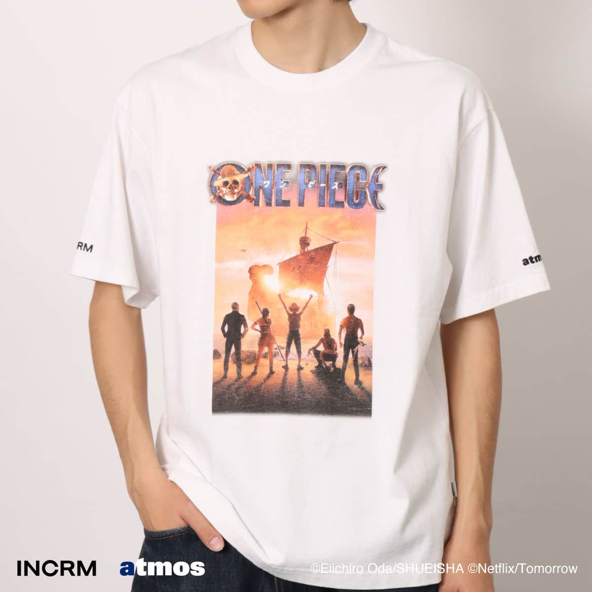 atmos x Netflixシリーズ「ONE PIECE」 x INCRM T-shirts WHITE