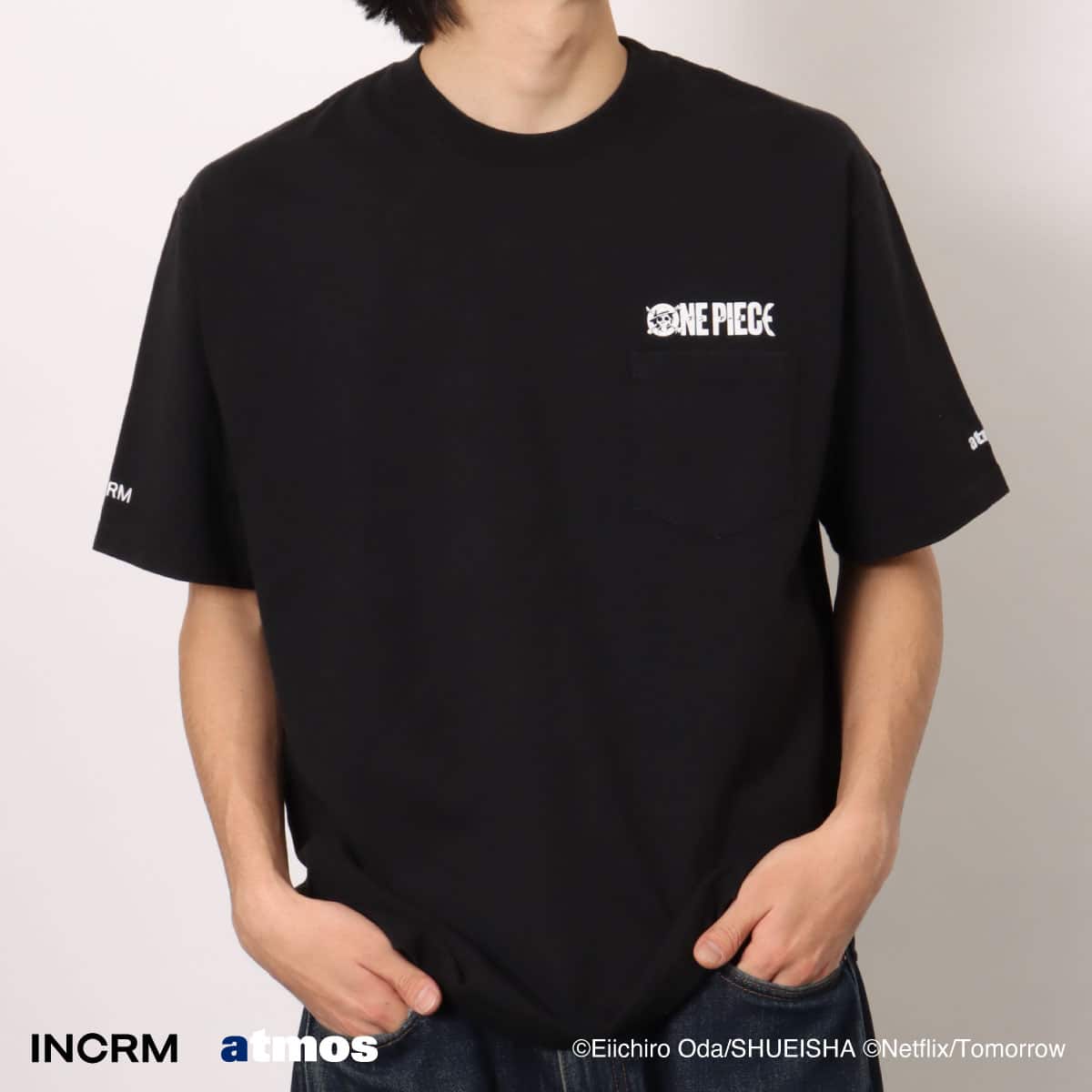 atmos x Netflixシリーズ「ONE PIECE」 x INCRM PK T-shirts BLACK