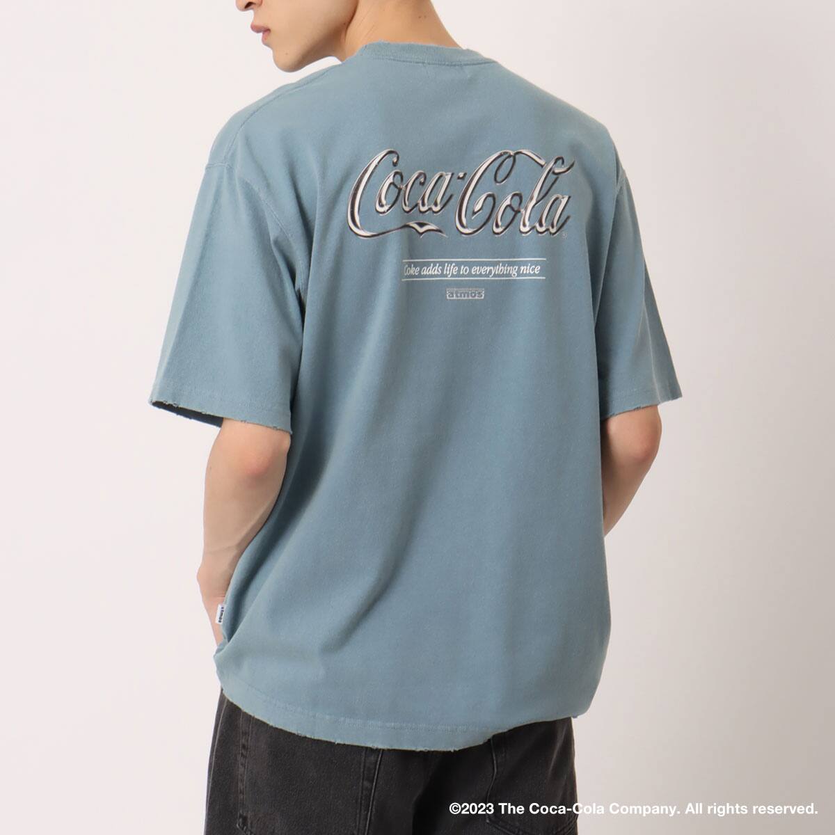 Coca Cola | atmos Metallic Logo T-shirts NAVYの画像