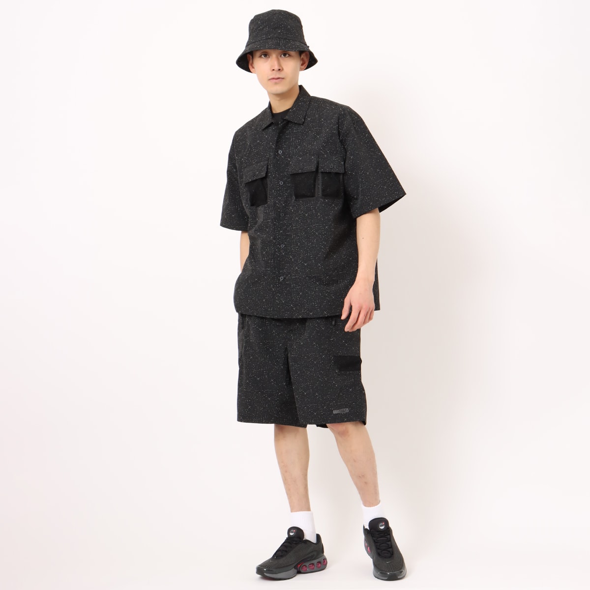 GRIP SWANY x atmos CAMP SHIRT BLACKの画像