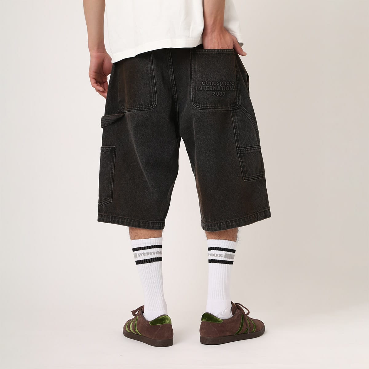 atmos Double Knee Half Pants BLACK（アトモス ダブル ニー