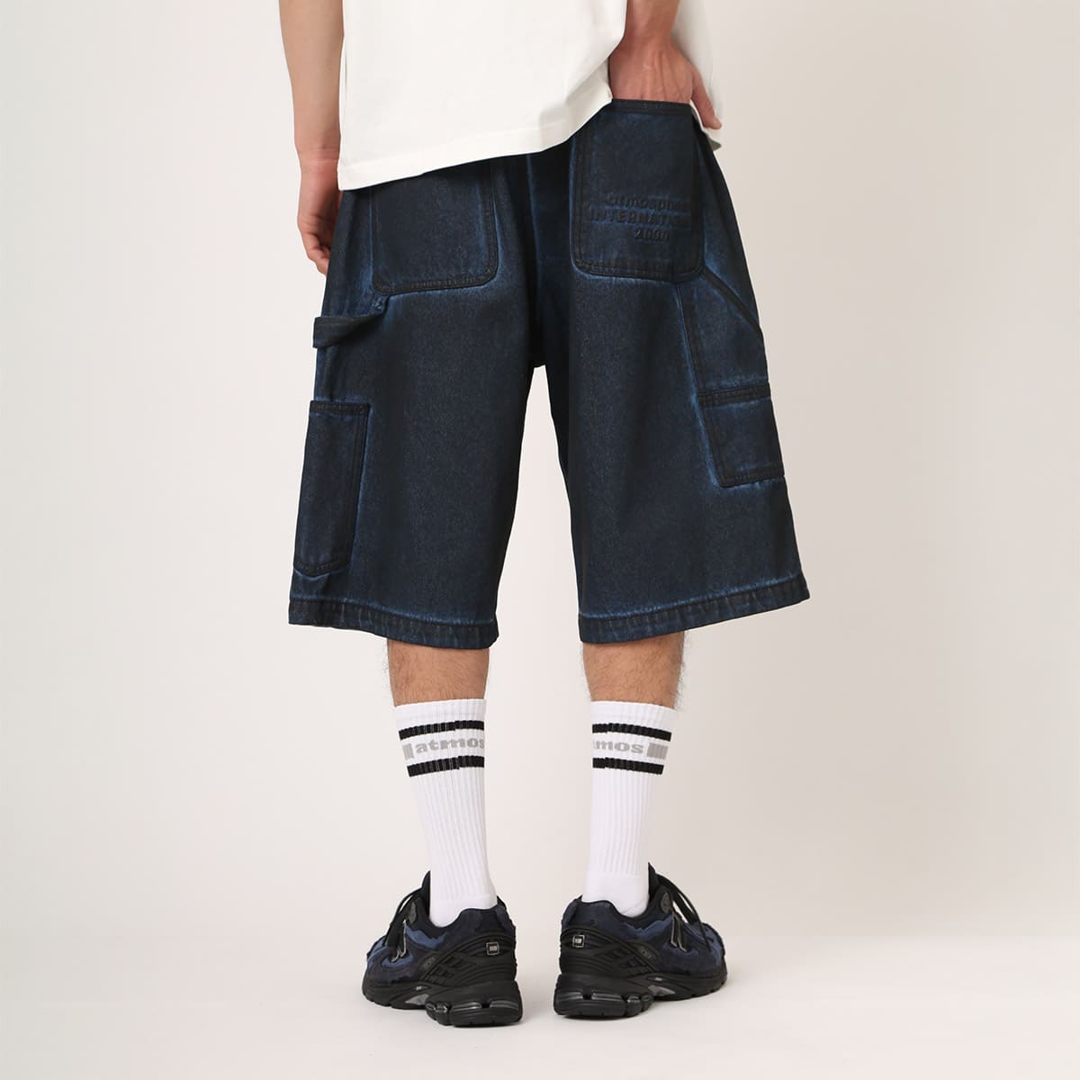 atmos Double Knee Half Pants BLUE(アトモス ダブル ニー atmos Double Knee Half Pants BLUE(アトモス ダブル ニー