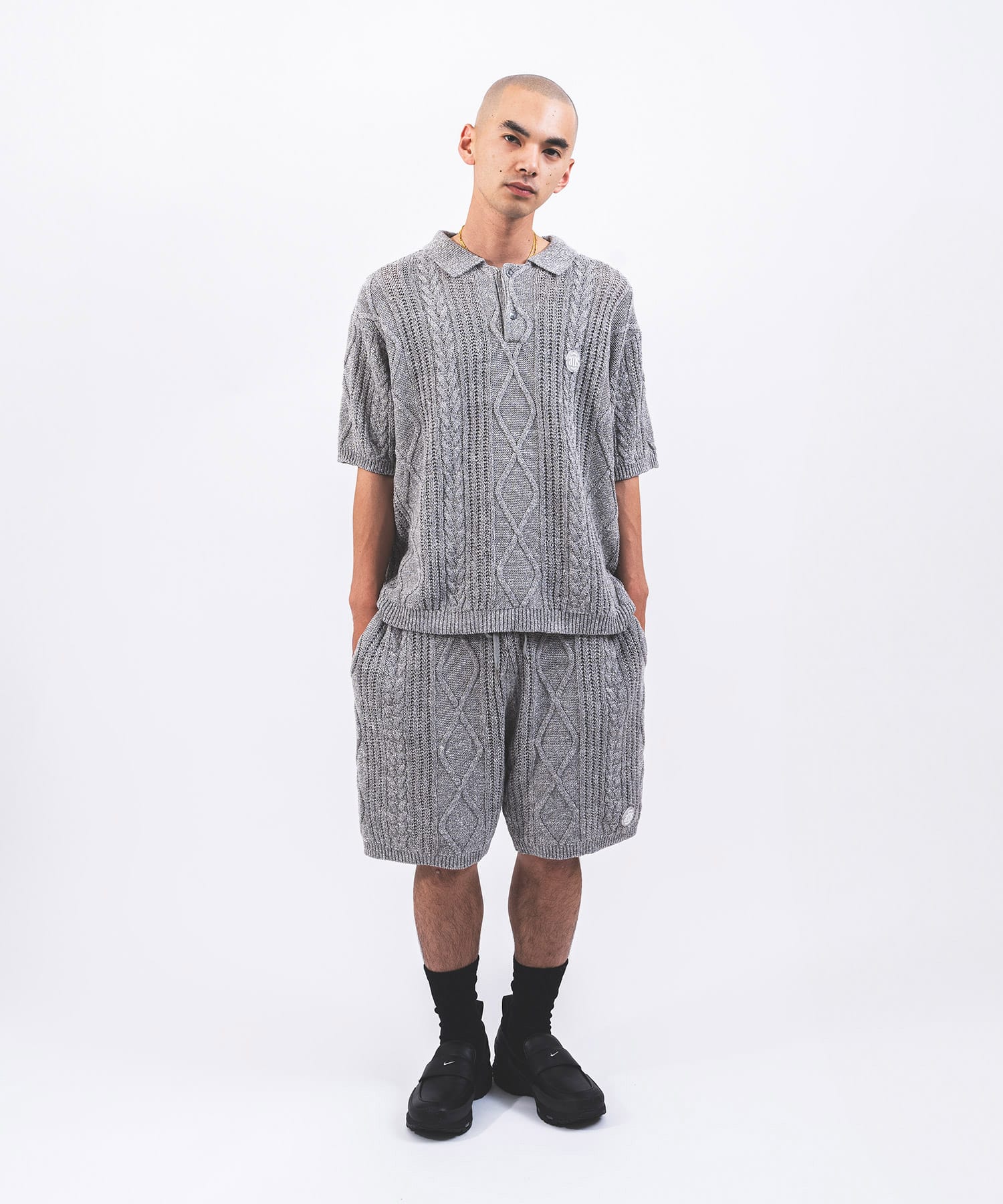 atmos Cable Knit Short Pants GRAYの画像