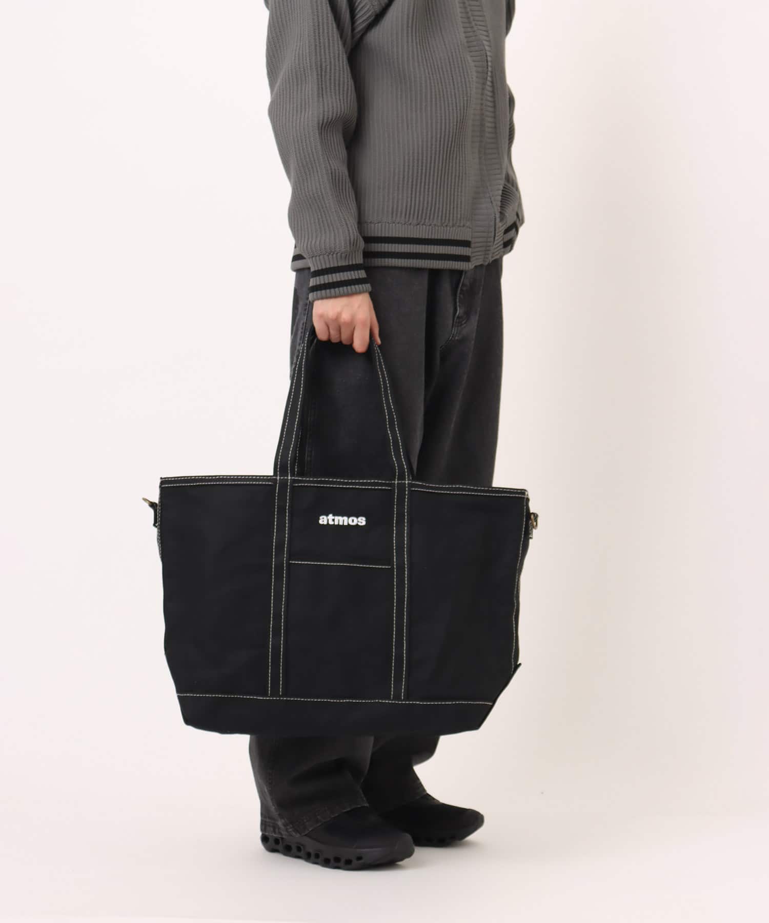 atmos Canvas Tote Bag BLACKの画像