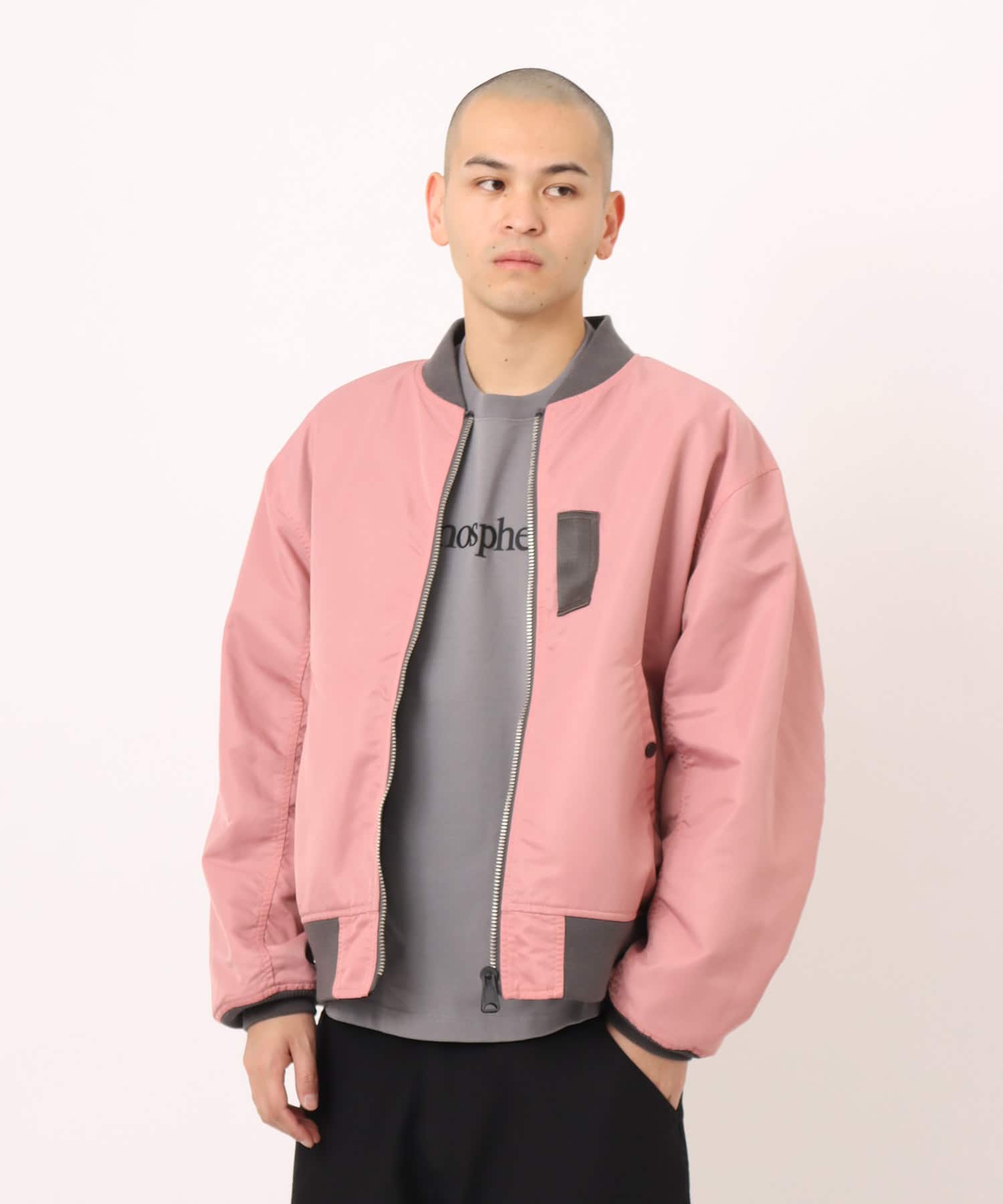 atmos Reversible Flight Jacket BLACKの画像