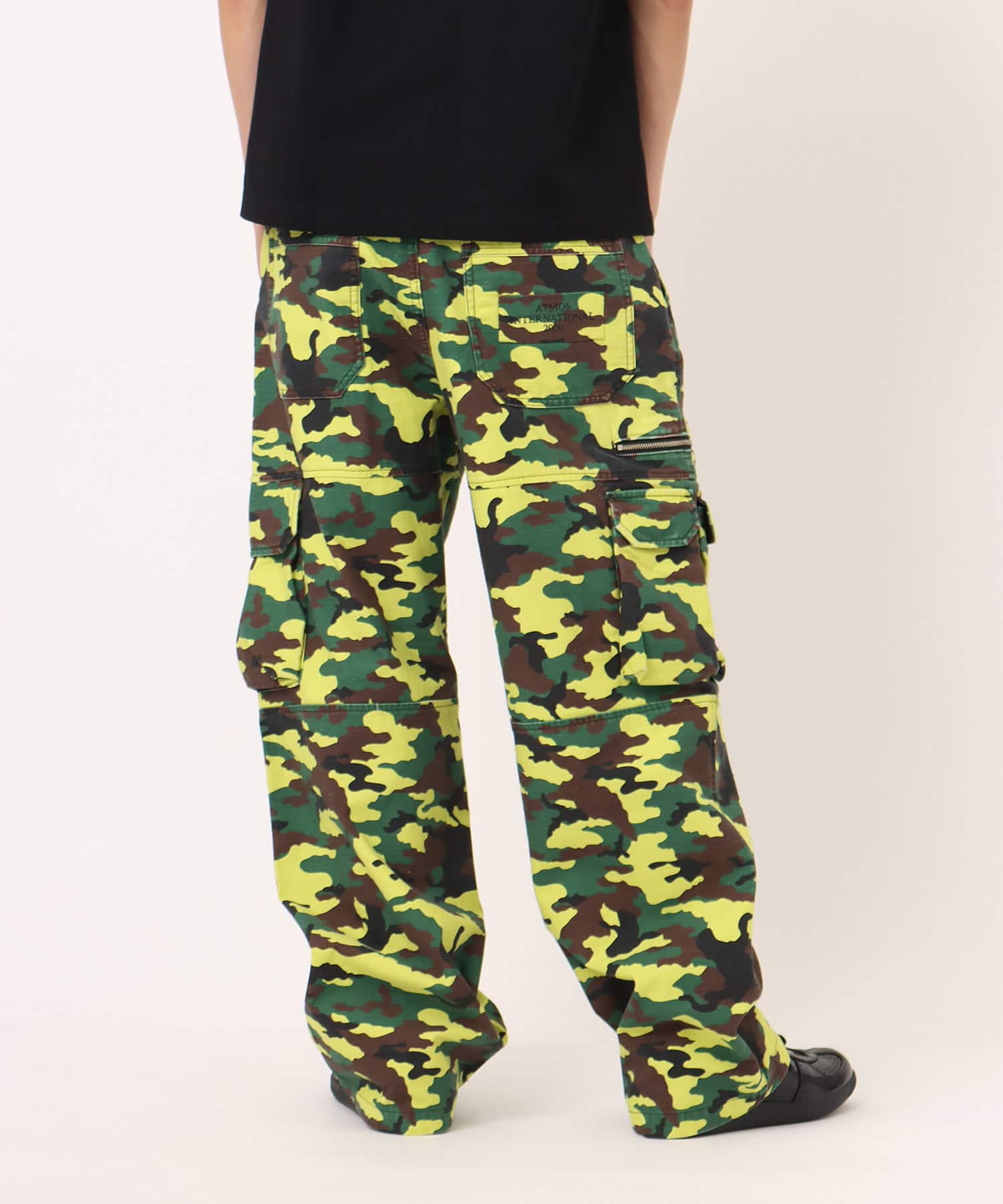 atmos Back Satin Cargo Pants YELLOW CAMOUFLAGEの画像