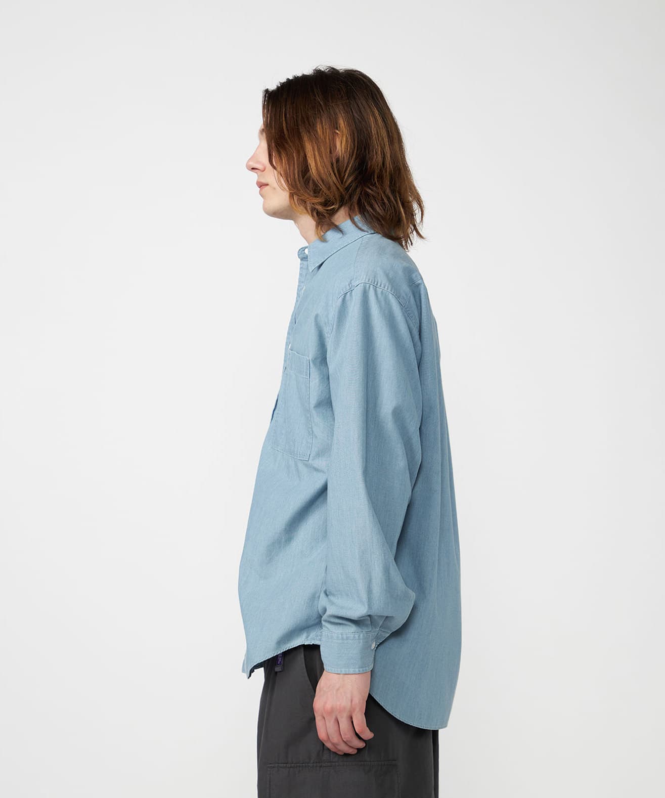 THE NORTH FACE PURPLE LABEL Regular Collar Chambray Field Shirt Indigo Bleachの画像