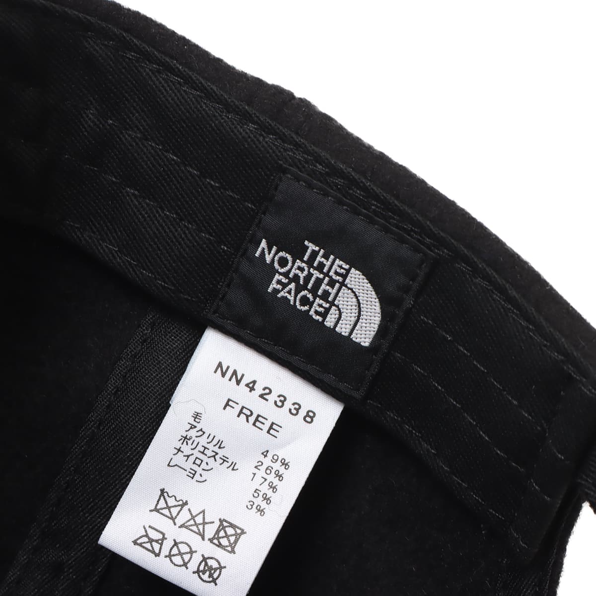 THE NORTH FACE TNF LOGO FLANNEL CAP BLACK の画像