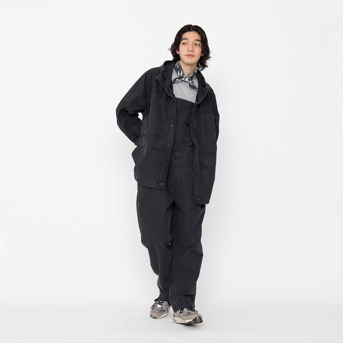 THE NORTH FACE PURPLE LABEL Indigo Mountain Wind Parka Black Fade