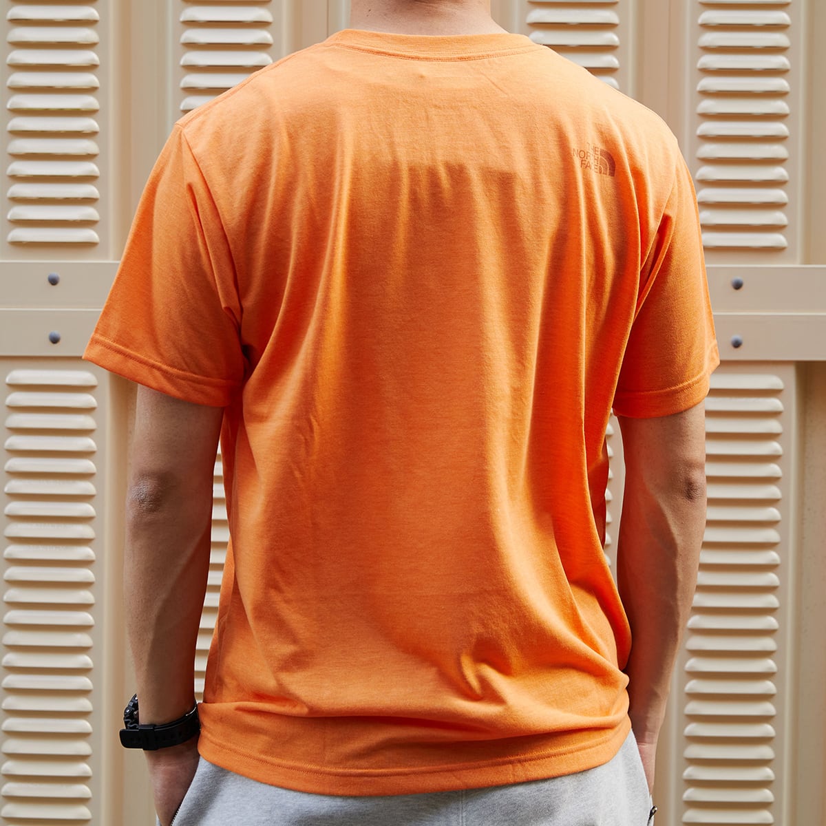 THE NORTH FACE S/S COLOR HEATHER LOGO TEE LIGHT EXVELANCE ORANGE 21SS-Iの画像
