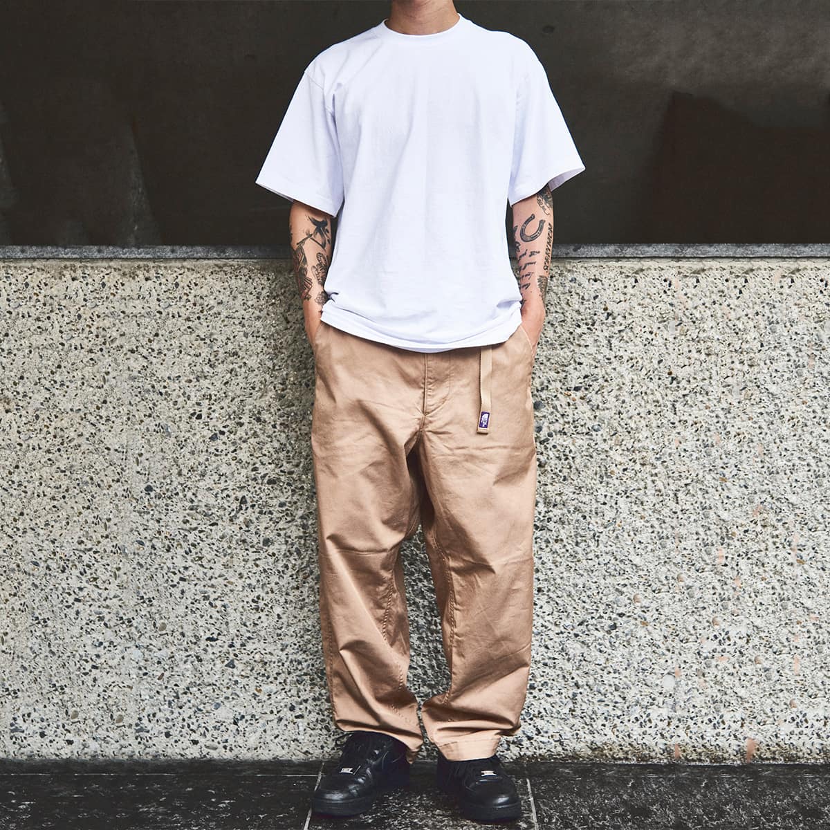 Stretch Twill Wide Tapered Pants - カジュアルパンツ