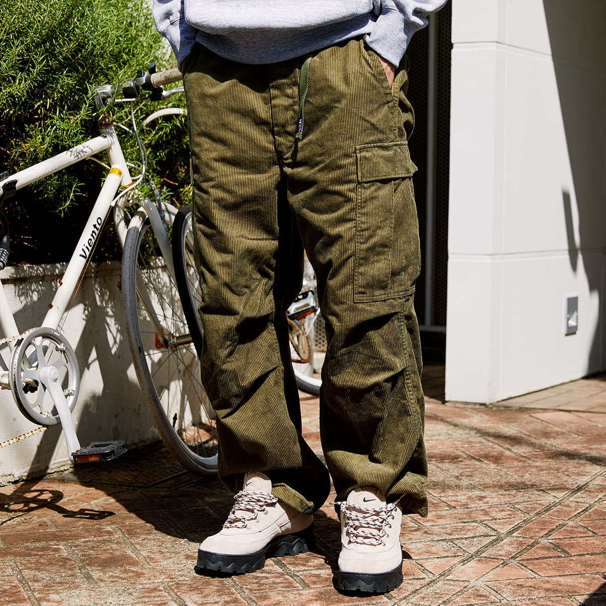 THE NORTH FACE PURPLE LABEL Corduroy Cargo Pants Khaki Green