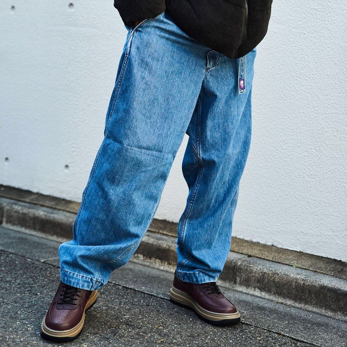 ノースフェイスパープルレーベルDenim Wide Tapered Pants - デニム