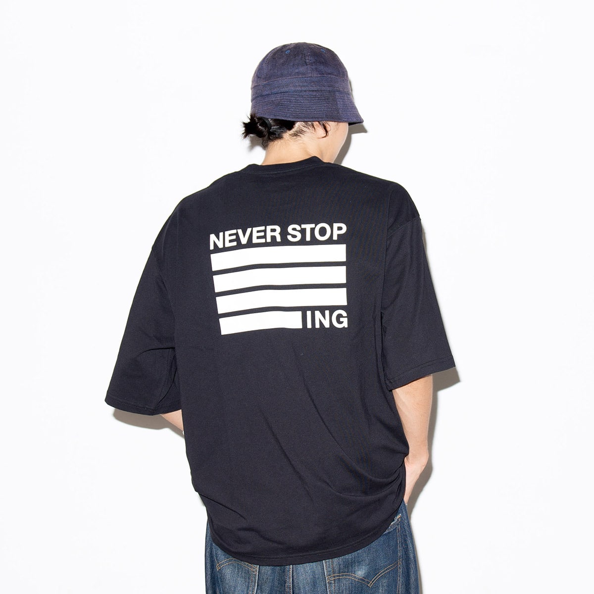 THE NORTH FACE S/S NEVER STOP ING TEE BLACK 23FW-I