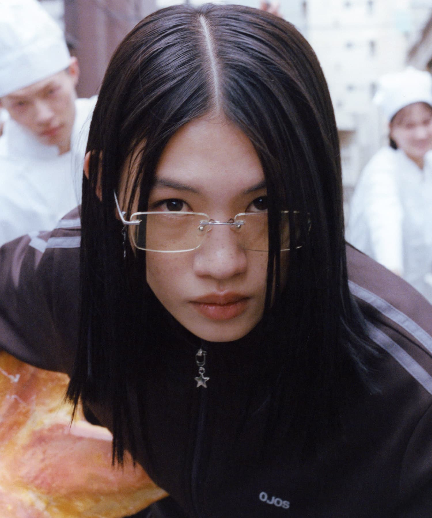 OJOS x ATMOS PINK Track Jersey BROWNの画像