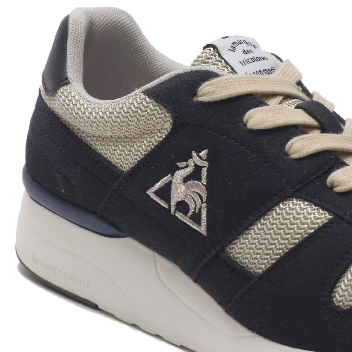 le coq sportif LA SEINE RIFT ベージュ/ネイビー 19FW-Iの画像