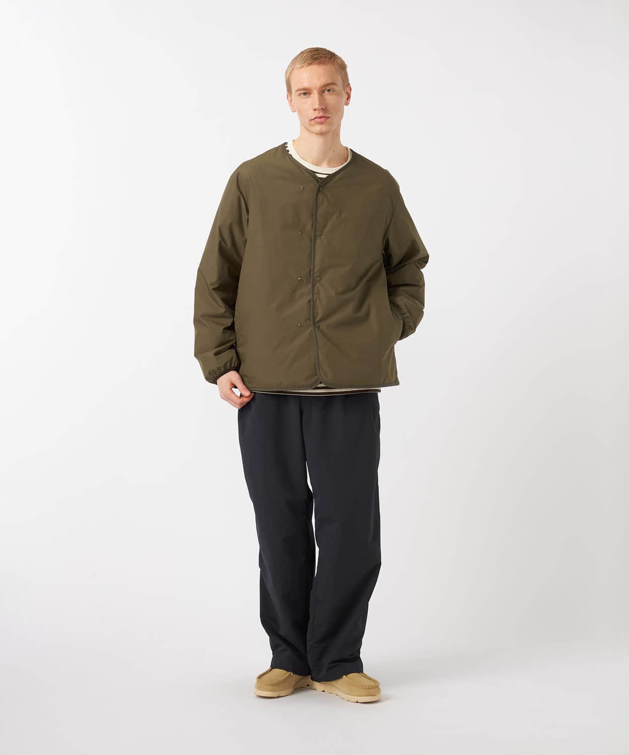 nanamica Reversible Down Cardigan Brownの画像