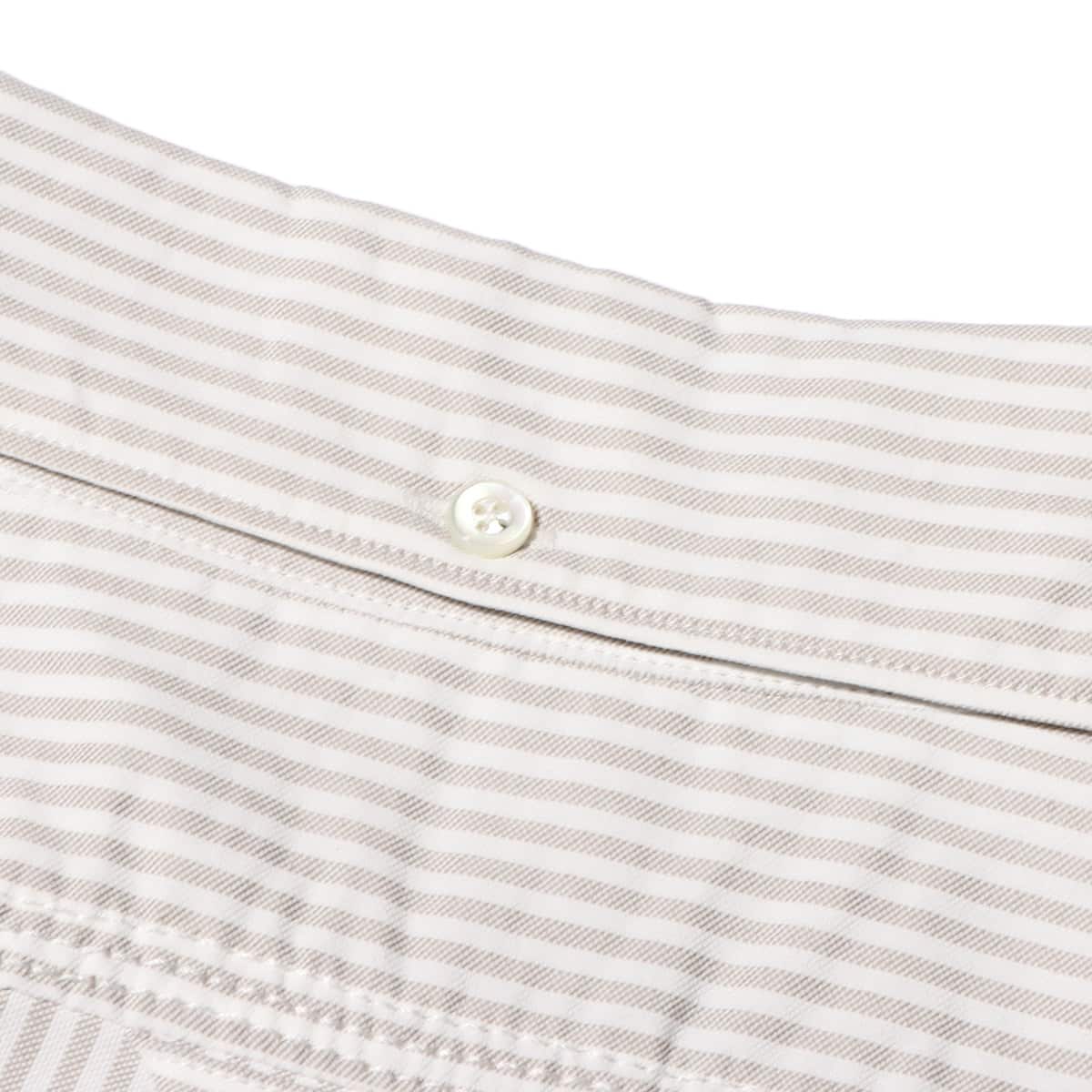 nanamica Button Down Stripe Wind Shirt Taupe 23SP-Iの画像