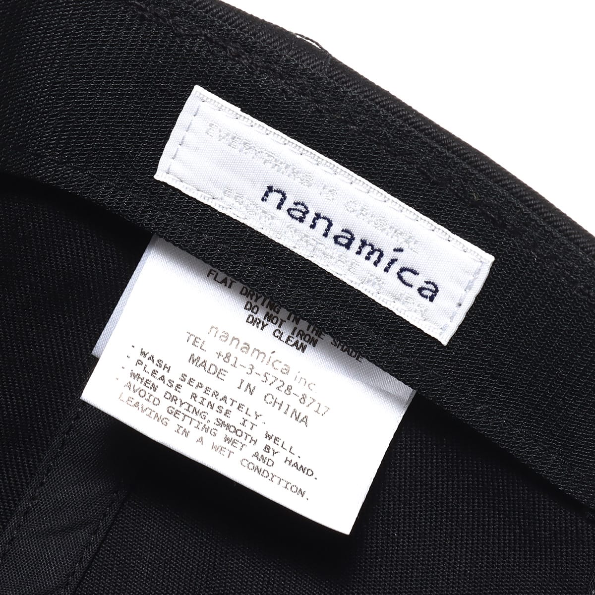 nanamica Chino Cap Black 23SP-Iの画像