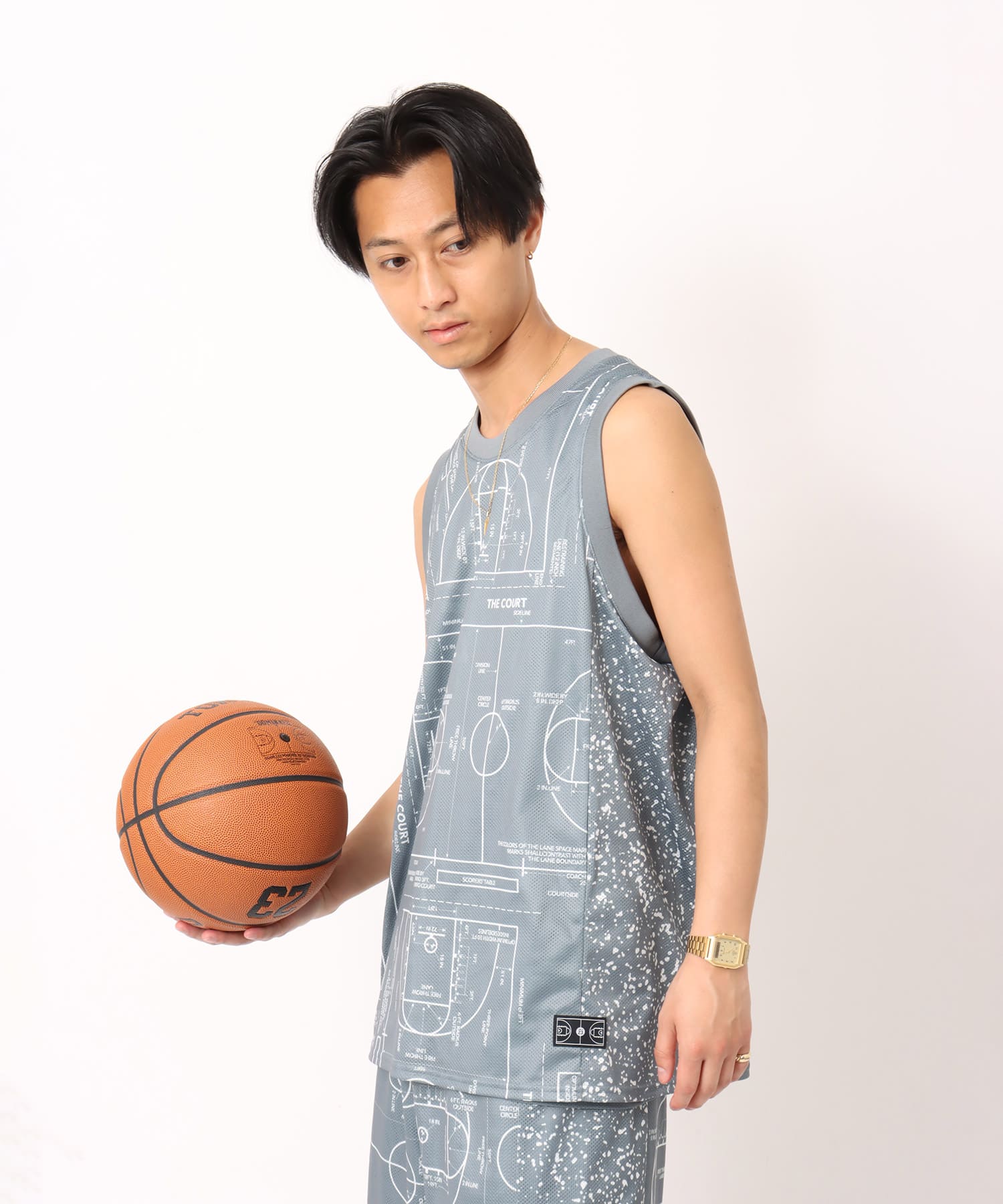 TOKYO 23 Reversible Mesh Tank Top GRAYの画像