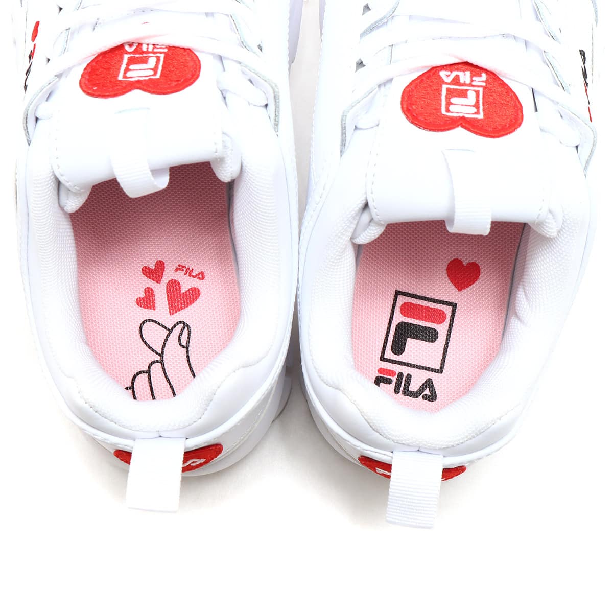 FILA DISRUPTOR 2 HEART WHITE/FILA RED/PINK |atmos（アトモス） 公式オンラインストア