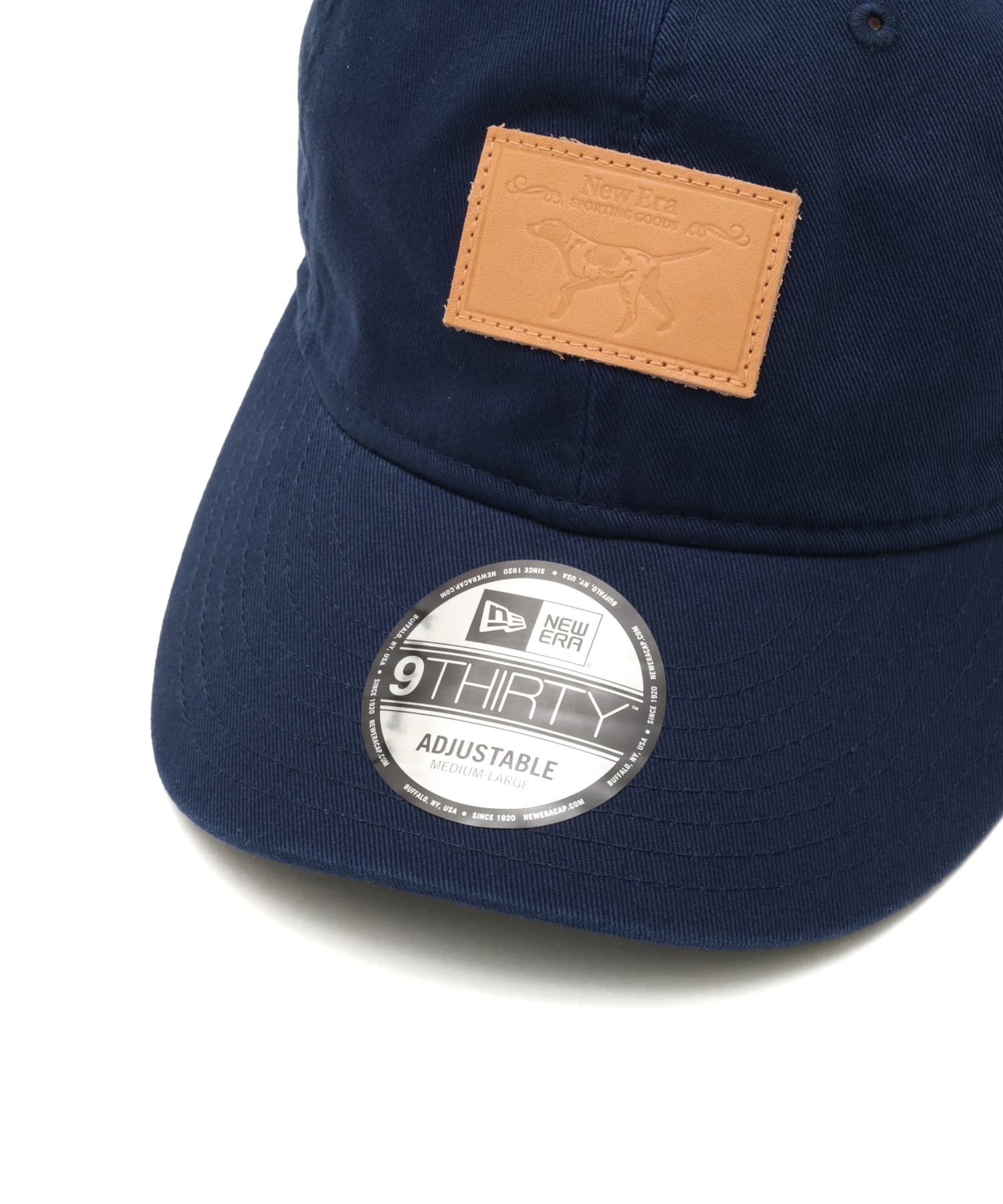 NEW ERA 9THIRTY Leather Strap Direction by Takayuki Ohashi Dog Patch NAVYの画像