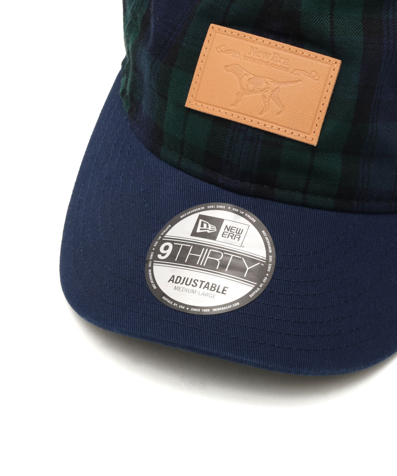 NEW ERA 9THIRTY Leather Strap Direction by Takayuki Ohashi Dog Patch NAVYの画像