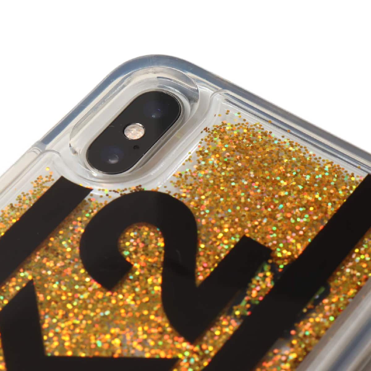 atmos pink × TK2 グリッターラメ iPhoneX ケース CLEARの画像