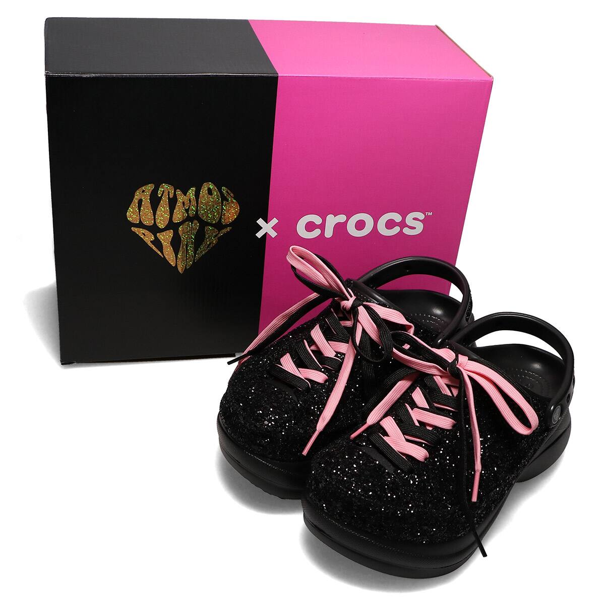 crocs AtmosPink X Crocs Classic Bae Clog W Black 21SS-I