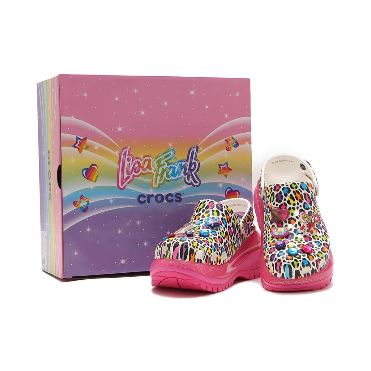 予約中！】 新品☆クロックス☆リサフランク☆lisa frank☆メガ