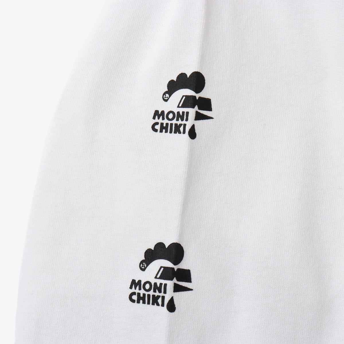 atmos pink x MONICHIKI HOUSE AM Logo L/S T-Shirt WHITEの画像