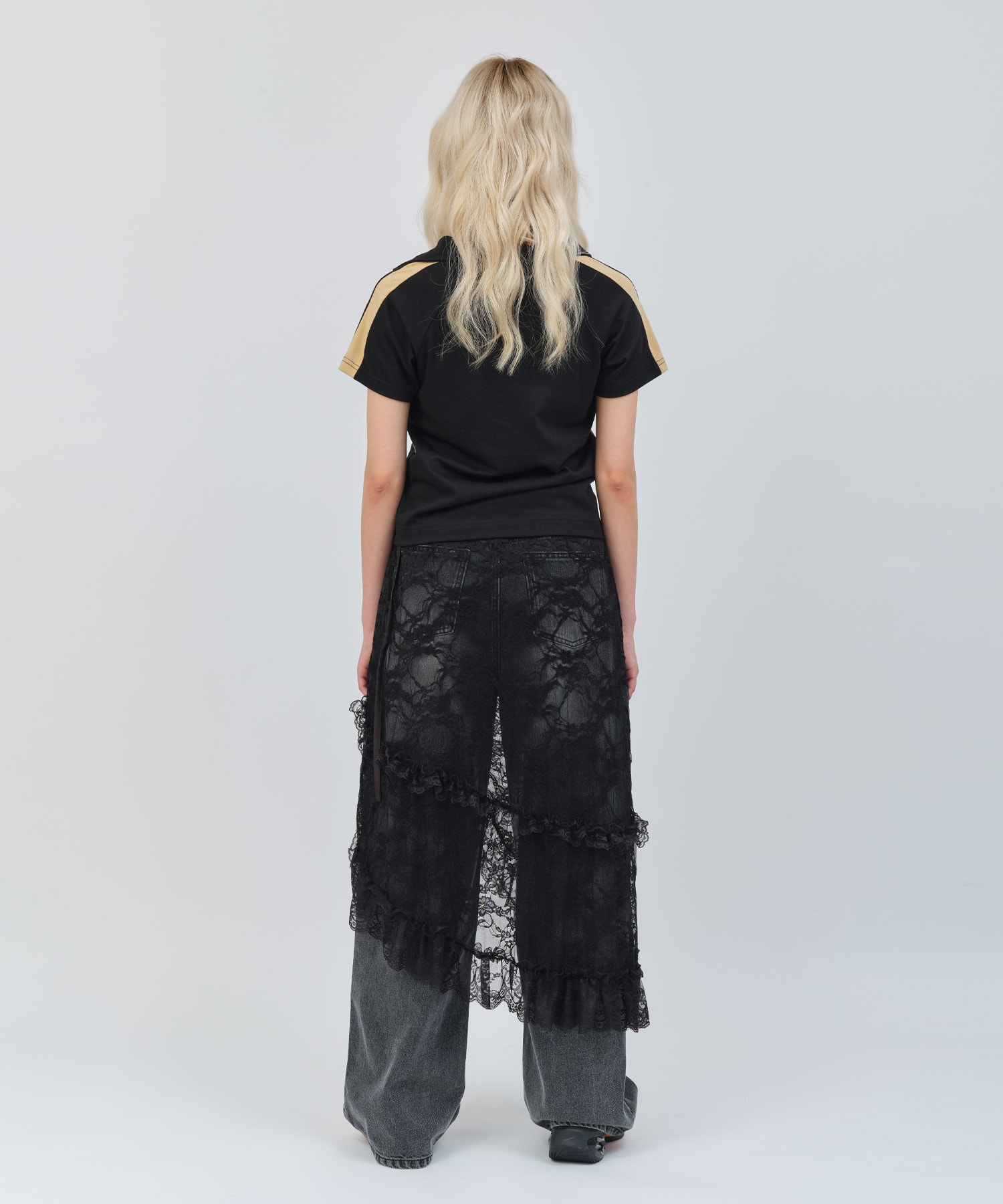 atmos pink Loose Denim Pants BLACKの画像