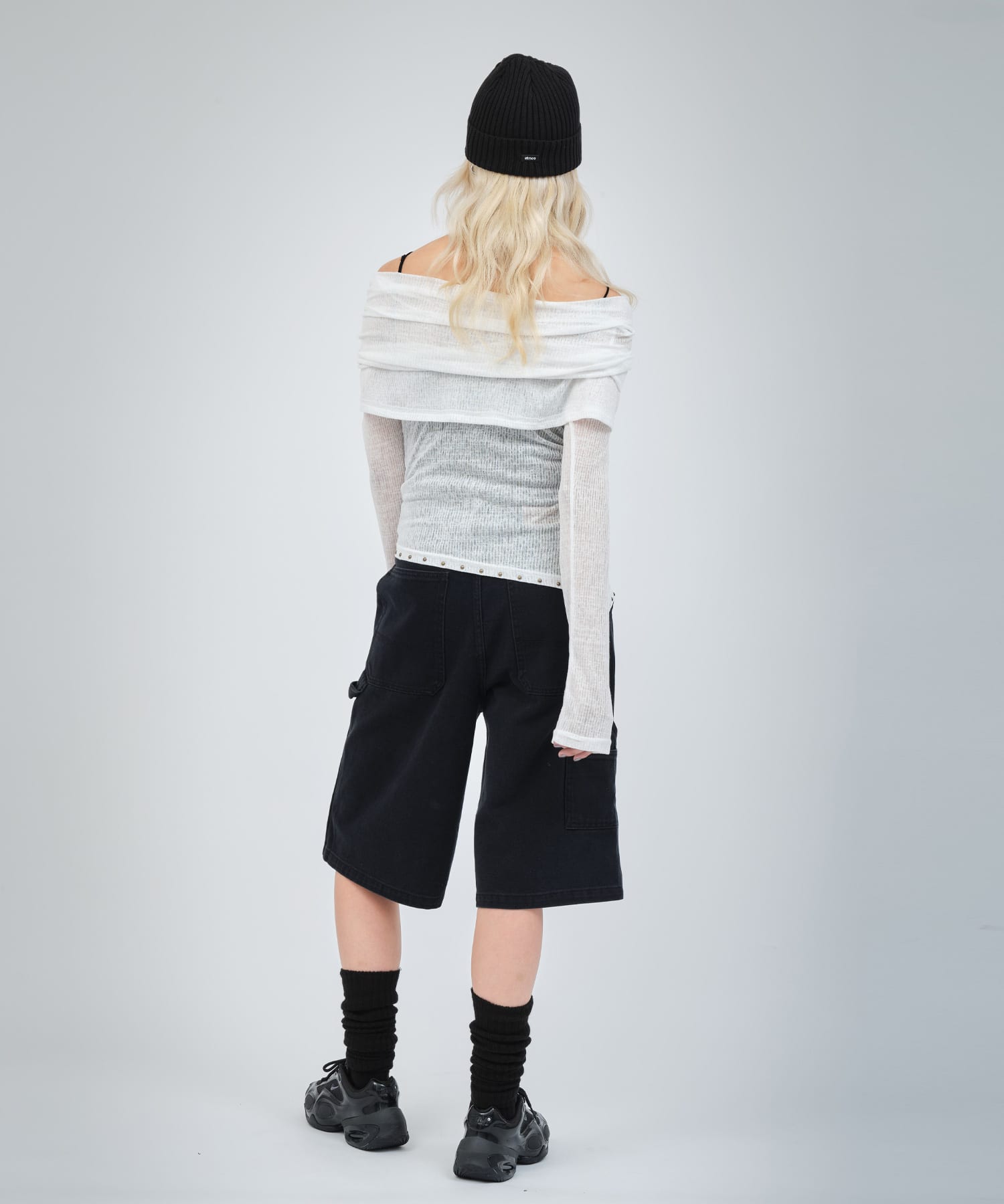 atmos pink See-Through 3-Ways Tops WHITEの画像
