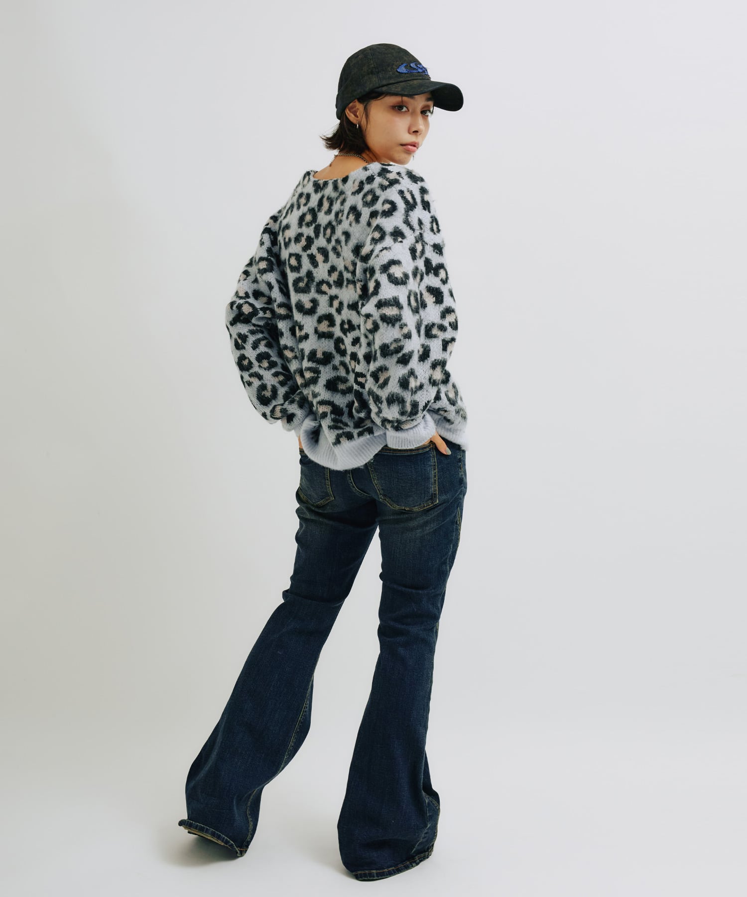 atmos pink Flare Denim Pants BLUEの画像